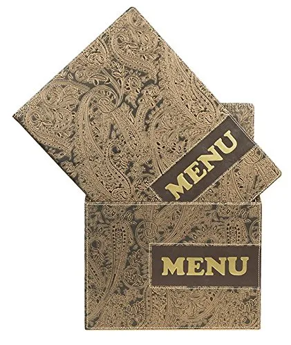 Securit Design Range Menükartenbox A4 mit Paisleymuster