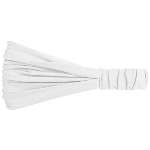 Hutshopping Haarband für Frauen - sportliches Bandana Kopftuch in Einheitsgröße (52-60 cm) - Stirnband Frühjahr Sommer weiß