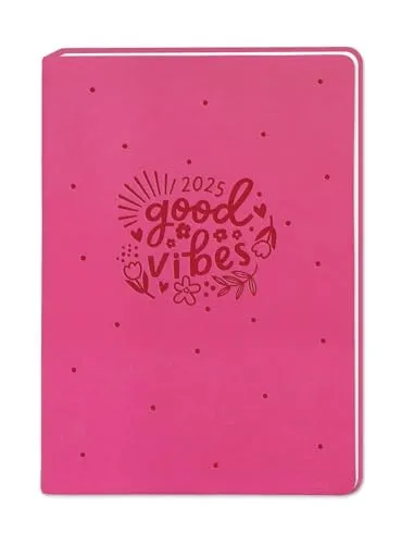 Terminplaner Lederlook 2025 Pink: Terminplaner Lederlook A6