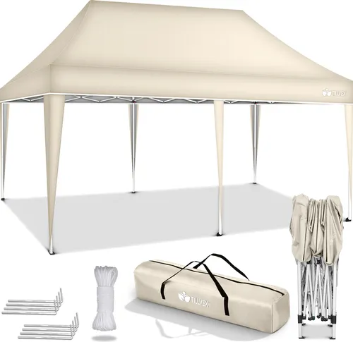 tillvex Pavillon 3x6m Beige in beige von tillvex