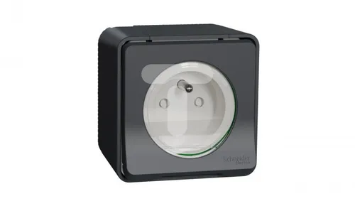 Mureva Styl Gniazdo 2P+PE antracytowe MUR35031 von Schneider Electric