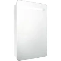 vidaXL LED-Spiegelschrank fürs Bad Glänzend Weiß 60x11x80 cm - Moderne Spiegelschränke mit integrierter LED-Beleuchtung für perfektes Licht beim Schminken und Pflegen. Ideal für stilvolle Badezimmer mit zusätzlichem Stauraum.