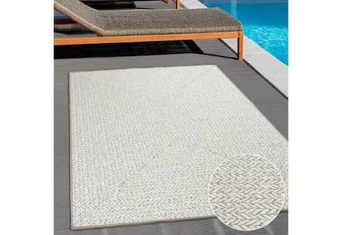 OTTO home Wende-Teppich Matts in Strick-Optik - Teppich für In- und Outdoor, wetterfest & UV-beständig, ideal für Balkon und Terrasse, strapazierfähig und schmutzabweisend, Maße: 200 cm x 300 cm x 5 mm.