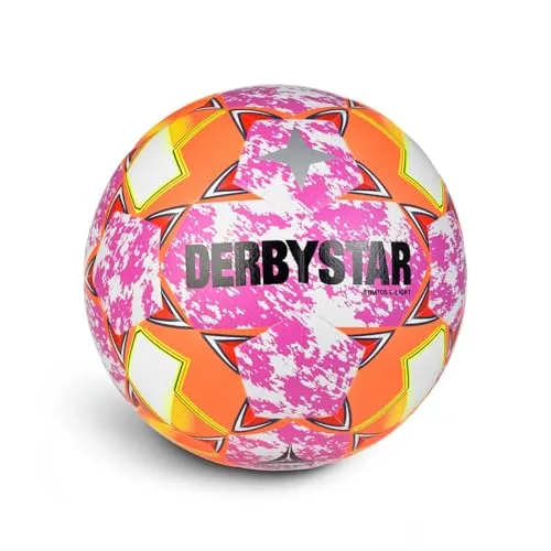 Derbystar Kinder Fussball Stratos S-Light v24 Pink Orange Weiss 3