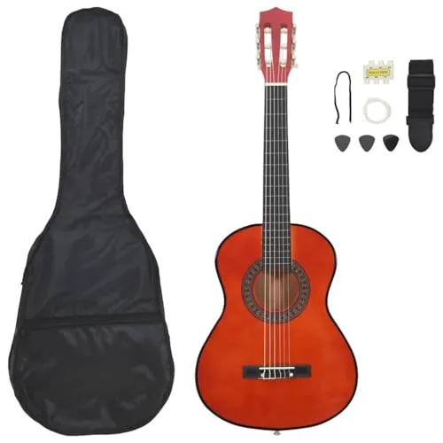 vidaXL Klassikgitarre Set 8-tlg. für Kinder Anfänger Amateurmusiker Klassisch Gitarre Konzertgitarre Saiteninstrument Musikinstrument 1/2 34