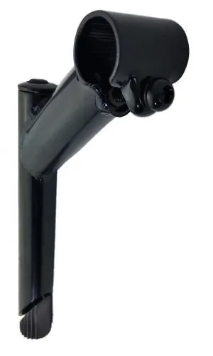 Classic Cycle Vorbau 110mm, Stahl-Schaft mit 1-Fach Schraubenlenkerklemmung schwarz Humpert Ergotec