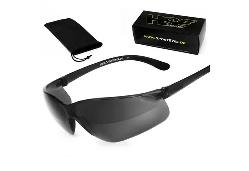 HSE - SportEyes Sportbrille DEFENDER 1.0 - Brillen für Sport und Motorsport, steinschlagbeständig mit ergonomischem Design und nachträglicher Sehstärkenanpassung, MADE IN GERMANY.