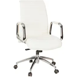 hjh OFFICE Profi Chefsessel ASPERA 10 Leder mit Armlehnen in silber von MID.YOU