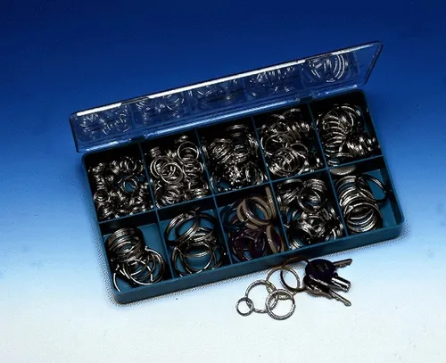 WEDO Tresor Schlüsselring 38mm Metall silber - Hochwertiger Schlüsselring aus vernickeltem Stahl mit 38 mm Durchmesser, ideal für die sichere Aufbewahrung von Tresorschlüsseln.