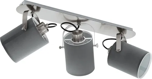 EGLO LED Deckenspot Villabate - Moderne Deckenleuchte mit mattem Nickel-Finish, ideal für stilvolle Wohnräume. 3-flammig und E27-Fassung für individuelle Lichtgestaltung.