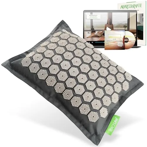BACKLAxx® Akupressurmatte & Kissen - Yantramatten für mehr Gesundheit und Wohlbefinden, nachhaltig aus Halbleinen und Kokosfasern, mit 6.960 Spitzen für effektive Akupressur.