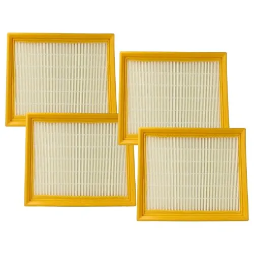 vhbw 4X Staubsaugerfilter kompatibel mit Lidl Parkside PPWD 30 A1 Staubsauger - HEPA-Filter Gelb Weiß