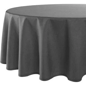 Delindo Tischdecke Wien, anthrazit, Ø 140 cm, rund, aus Polyester, mit Fleckschutz-Imprägnierung