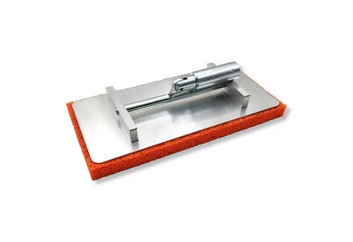 DEWEPRO Glättekelle Egalisette mit Kippgelenk - 280x140mm - Glättkellen für Fliesen- und Estrichbearbeitung, mit stabilem Aluminium und 20 mm Schwammgummi für saubere Ergebnisse und komfortables Arbeiten.