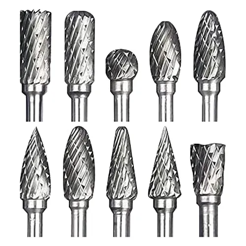 ZFYQ Hartmetall Frässtifte mit Doppelschnitt, Wolframstahl, mit 1/8