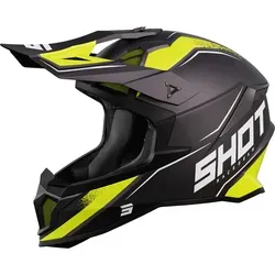 Shot Lite Prism Motocross Helm, schwarz-gelb, Größe S für Männer