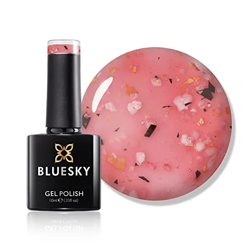 BLUESKY Gel-Nagellack, Flower Gel, Pretty Peony, BFL06, Pink, Gelee, langlebig, splitterfest, (muss unter UV- oder LED-Lampe getrocknet werden)