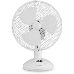 TROTEC Tischventilator TVE 9 - Leistungsstarker Ventilator für angenehme Frische - Ventilatoren: Kompakter Tischventilator in elegantem Weiß, ideal für kühle Brise im Büro oder Zuhause, leise im Betrieb.