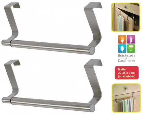 BURI Handtuchhalter 2er Teleskop Türgarderobe Handtuch Halter Türhänger Türhalterung Handt
