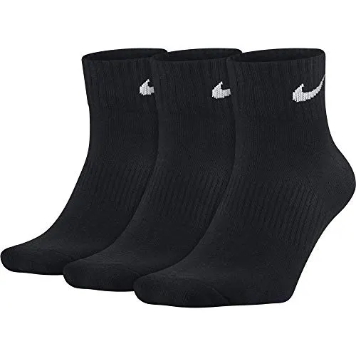 NIKE Socken Lightweight Quarter 3er Pack, schwarz, 34-38 S, SX4706-001