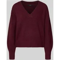 Vero Moda V-Ausschnitt-Pullover VMBOOM LS V-NECK PULLOVER NOOS - Strickpullover mit V-Ausschnitt, aus elastischem Material für optimalen Tragekomfort und vielseitige Kombinationsmöglichkeiten für jeden Anlass.