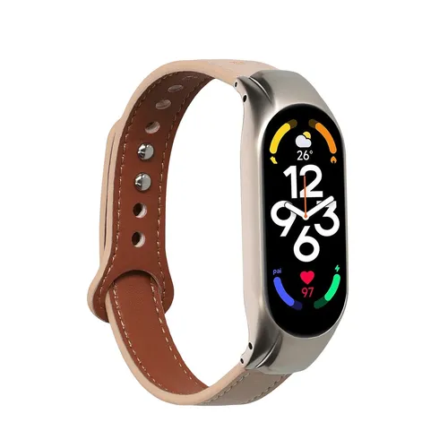 Leder Sportarmband für Xiaomi Mi Band 7 Fitnesstracker Fitness Tracker Smart