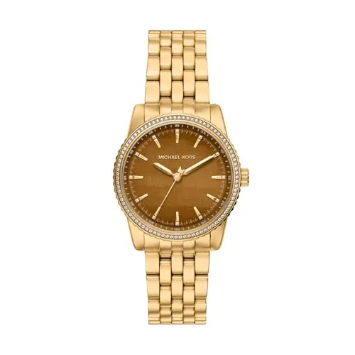 Michael Kors Bryant Damen 35MM Goldfarbener Edelstahl Uhr, MK7581