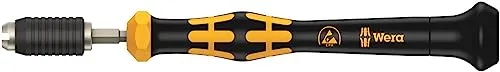 Wera 05074800001 1460 Kraftform Micro ESD Drehmomentschraubendreher - Metallwerkzeug mit einstellbarem Drehmoment von 0.02 - 0.06 Nm, ideal für präzise Anwendungen in sensibler Elektronik.