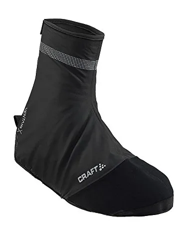 Craft Unisex Überziehschuhe Shelter Bootie 1904453 schwarz 43-45 - Fahrradschuhe mit praktischem Reißverschluss, ideal für Radsportler, die auch bei schlechtem Wetter trocken bleiben möchten.