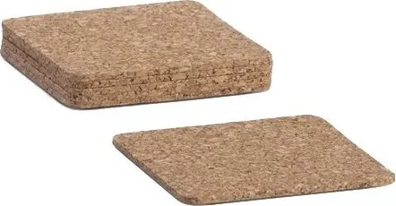 Zeller Untersetzer Kork 6 Stück, quadratisch, 9,5 × 9,5 cm, 6 Stück