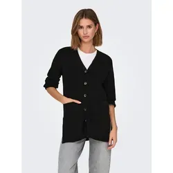 ONLY Strickjacke ONLKatia - Elegante schwarze Strickjacke - Strickjacke in lockerer Passform aus 50% Viskose, perfekt für jeden Anlass und vielseitig kombinierbar.