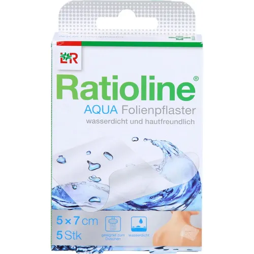 Ratioline aqua Duschpflaster 5x7 cm - Ratioline aqua Duschpflaster 5x7 cm bieten zuverlässigen Schutz für Wunden beim Duschen. Ideal für den täglichen Einsatz und wasserfest, sorgen sie für Sicherheit und Komfort.