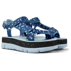 Camper Sandaletten in Blau, Größe 41 für Damen - Wanderschuhe - Bequeme Sandaletten mit rutschhemmender Sohle und Plateau-Design, ideal für lange Wanderungen oder entspannte Spaziergänge.