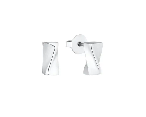 s.Oliver Ohrstecker Edelstahl Damen Ohrschmuck - Ohrringe für Damen aus hochwertigem Edelstahl, 1 cm lang, modern und stylisch, geliefert in einer eleganten Schmuck Geschenk Box.