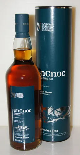 Seltener AnCnoc 24y 46% Single Malt Originalabfüllung Distillery Knockdhu 0.7L