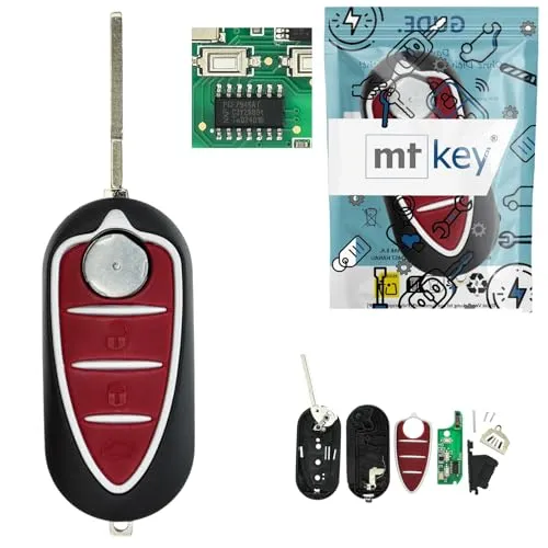 Funk Schlüssel 434MHZ ID46 3 Tasten für Alfa Romeo Giulietta 940 - Ersatz-Klappschlüssel mit 3 Tasten, ideal für Alfa Romeo Giulietta. Programmierbar und sofort einsatzbereit, inklusive Batterien. Hohe Qualität für zuverlässige Nutzung.