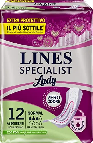 Lines Specialist Slipeinlagen bei Inkontinenz, Normal, 12 Stück