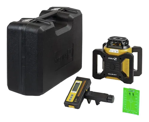 Stabila Rotationslaser 19240 LAR 160 G - Messgeräte mit grünem 360 Grad Laser für höchste Sichtbarkeit und präzise Nivellierung bis Ø 600m. Inklusive Empfänger und robustem Koffer für sicheren Transport.