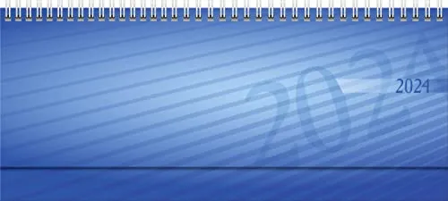 rido/idé Wochenkalender Modell septant 2024 2 Seiten = 1 Woche Blattgröße 30,5 x 10,5 cm blau