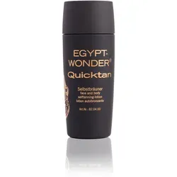 Egypt Wonder Quicktan 100 ml - Schnelle Bräune für Alle - Selbstbräuner mit 2 Bioselbstbräunerwirkstoffen, inkl. Sofortbräuner und Spezial-Pad. Ideal für ein sofortiges, natürliches Bräunungsergebnis für Sie und Ihn.