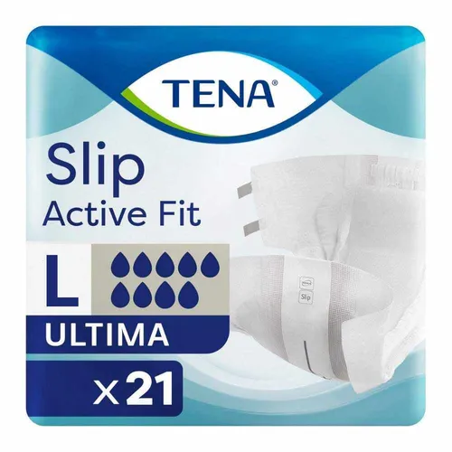 Tena Slip Active Fit Ultima Large - 21 Inkontinenzeinlagen - Inkontinenzeinlagen für maximale Sicherheit und Komfort, ideal für aktive Nutzer, die Bewegungsfreiheit schätzen.