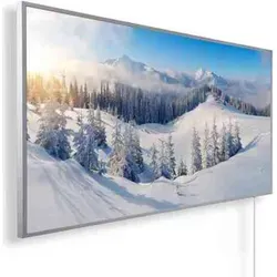 KÖNIGHAUS Panorama Infrarotheizung 1200W - Schneelandschaft mit Smart-Thermostat - Leistungsstarke 1200W Infrarotheizung im Panorama-Format mit hochwertigem Bilddruck. Inkl. Smart-Thermostat für einfache Steuerung über Smartphone – ideal für individuelle Temperaturregelung.