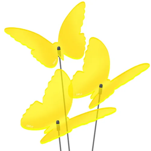 Stück SUNPLAY Sonnenfänger Ø20cm Suncatcher Gartenstecker Schmetterlinge GELB 3