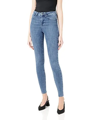 ONLY NOS Damen ONLPOWER MID Push UP SK Jeans - Skinny Fit Jeans mit Push-Up Detail, ideal für einen perfekten Sitz und eine schmeichelhafte Silhouette.