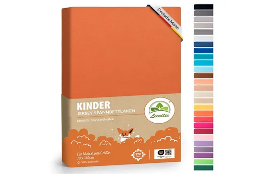 leevitex® Spannbettlaken Spannbettlaken Kinder Spannbettlaken Premium 170 g/m², Gummizug: Rundumgummizug, (1 Stück), schwer & blickdicht, 100% Baumwolle, 70 x 140 cm