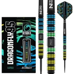 RED DRAGON Darts - Dragonfly 95 26g - 95% Wolfram Professional Stahlspitze Dart-Set mit Dart Flüge und Dartschäfte