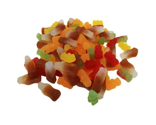 Fruchtgummi Bären & Co. Süßigkeit, Fruchtgummi Mix Bären und Colaflaschen zuckerfreies Fruchtgummi 1000g