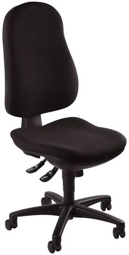 TOPSTAR Drehstuhl Support SY ohne Armlehnen - schwarz - Hochwertiger Bürodrehstuhl in schwarz, ideal für ergonomisches Sitzen ohne Armlehnen, perfekt für Büro und Homeoffice.