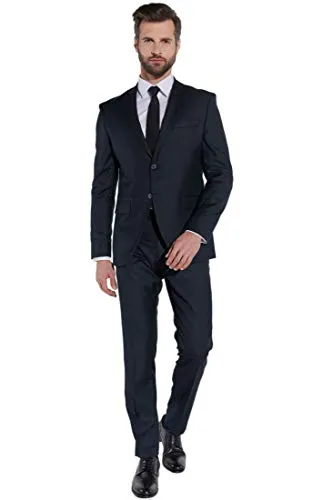 Steffen Klein Herren Designer Anzug - Slim Fit - Größe 56 - Zweiteiler Business Anzug - Marine