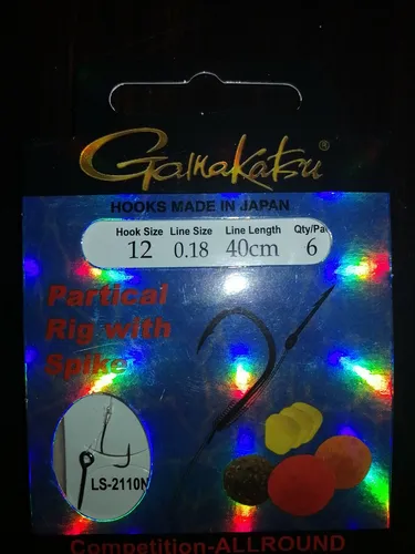 Gamakatsu gebundene Haken Gr.12 0.18 mm 40cm Partical Rig with Spike Allround